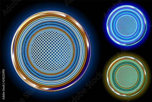 Diseño circular brillante y con textura