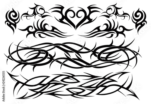 Grupo de elementos para tatuaje