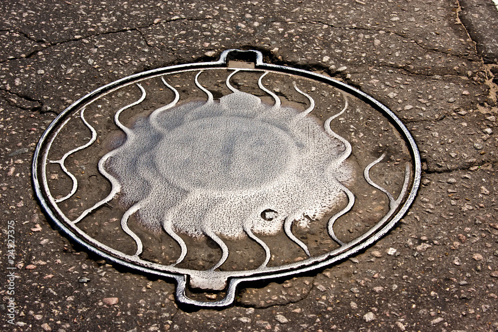Old manhole cover