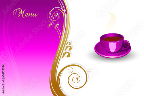 Concept of coffee menu.Vector illustration.