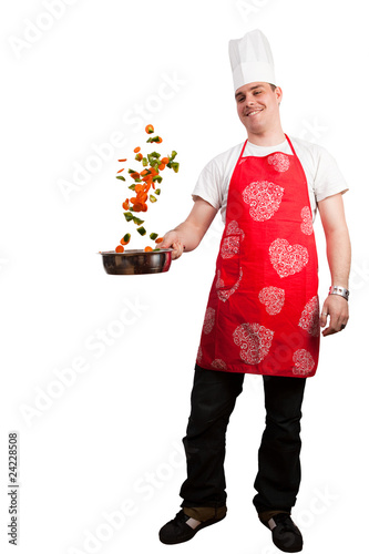 Happy cook, isolated on white