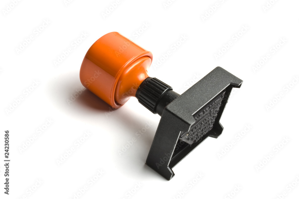 rubber stamp isolated on white
