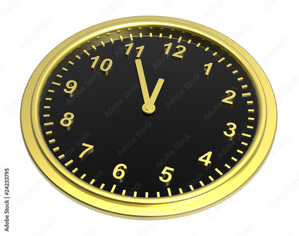 Clock isolated on white.