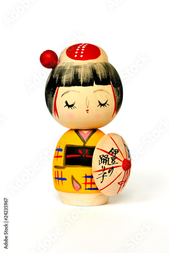 japanese traditional doll isolated