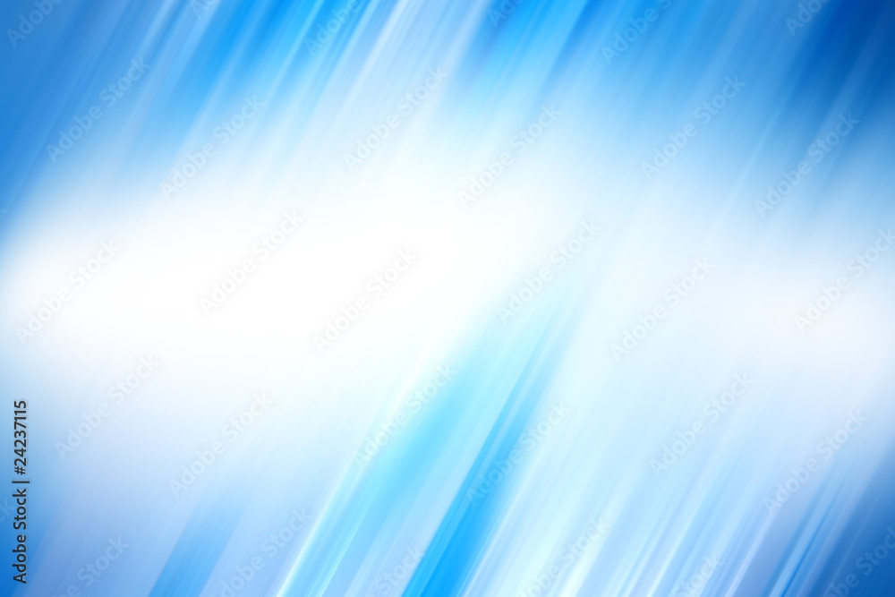 Abstract blue and white blur lines background. Copy space