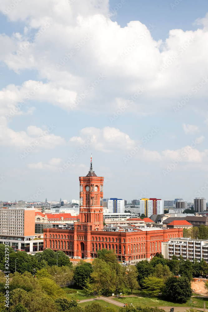 aerial view of central Berlin