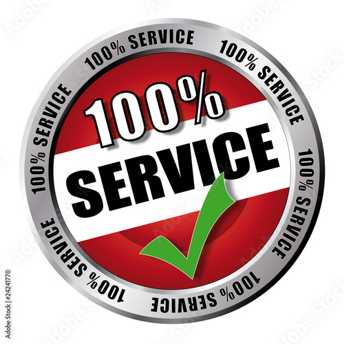 100% Service - Button