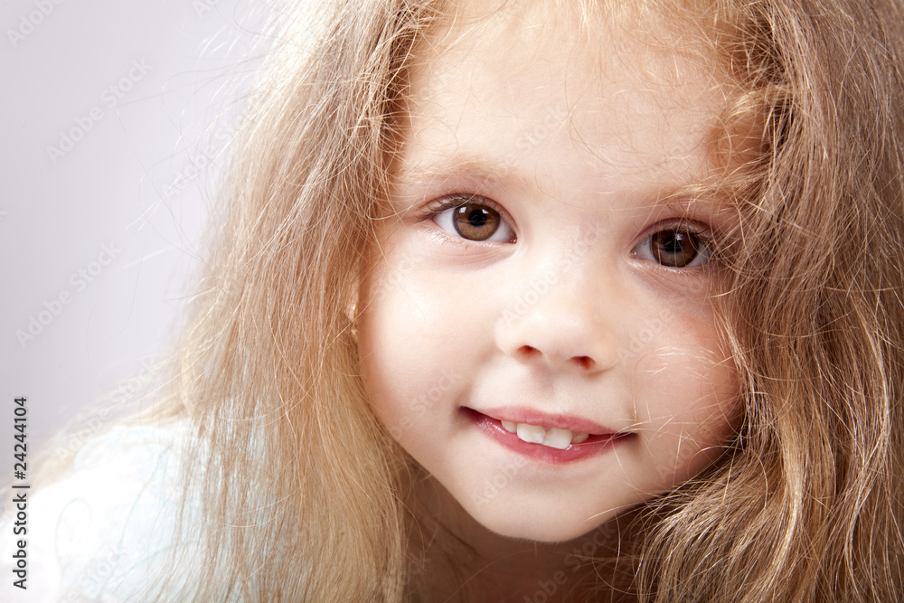 Portrait of beautiful little girl. Portrait of beautiful little girl.