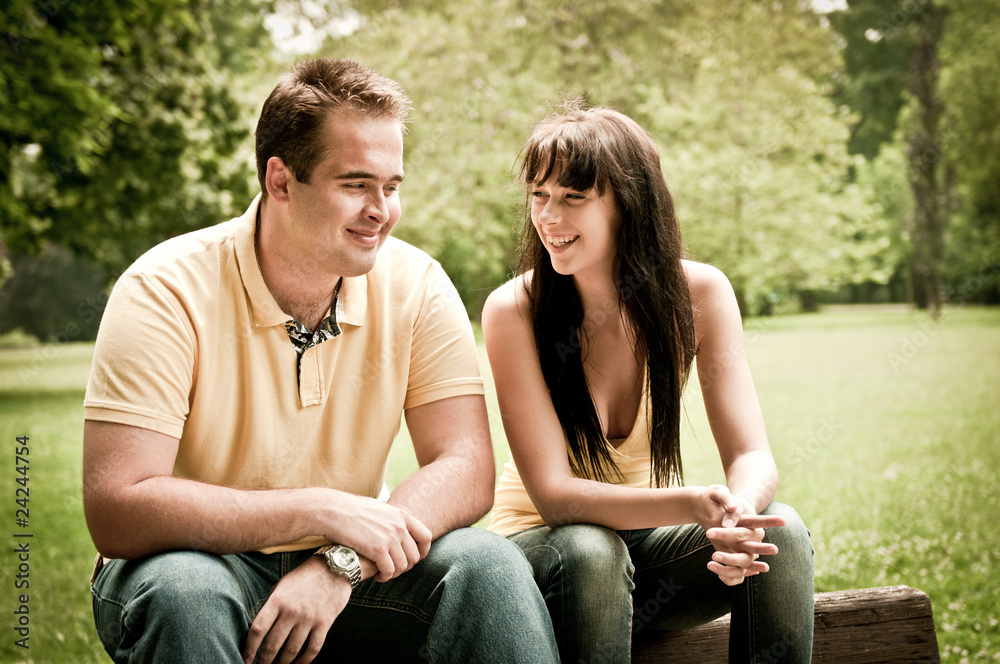 Happy time - young couple together Happy time - young couple together