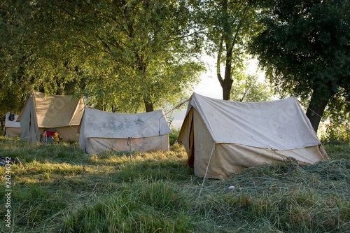Camping tents.