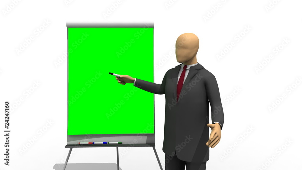 3d-man giving a presentation 3d-man giving a presentation