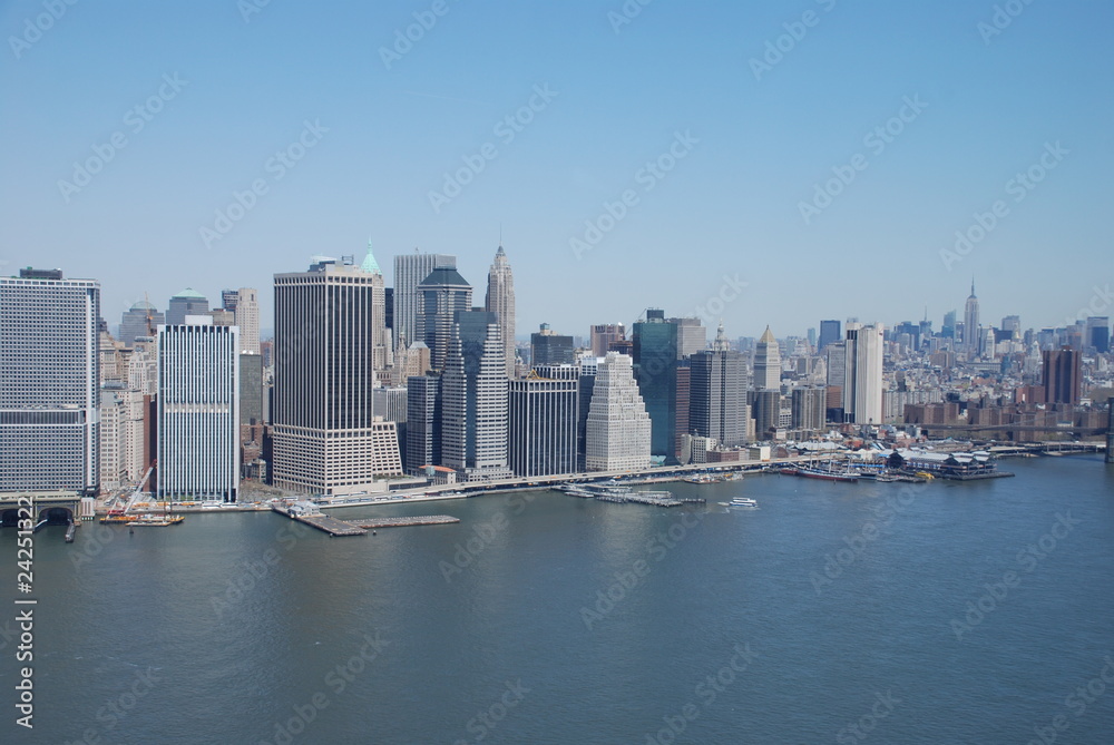 Vista aérea de rascacielos en Manhattan