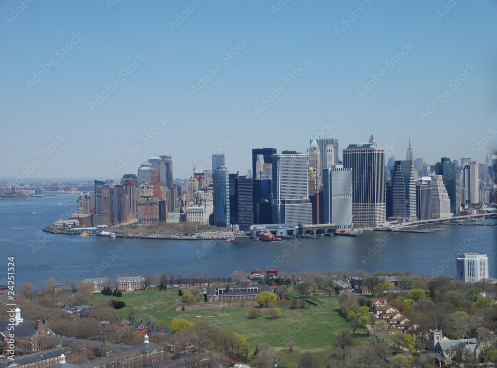Naklejka premium Widok z lotu ptaka na Nowy Jork