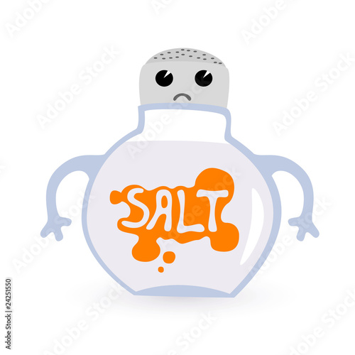 offended cartoon salt-cellar