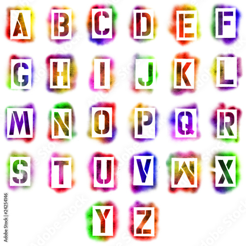 Stencils in spray paint