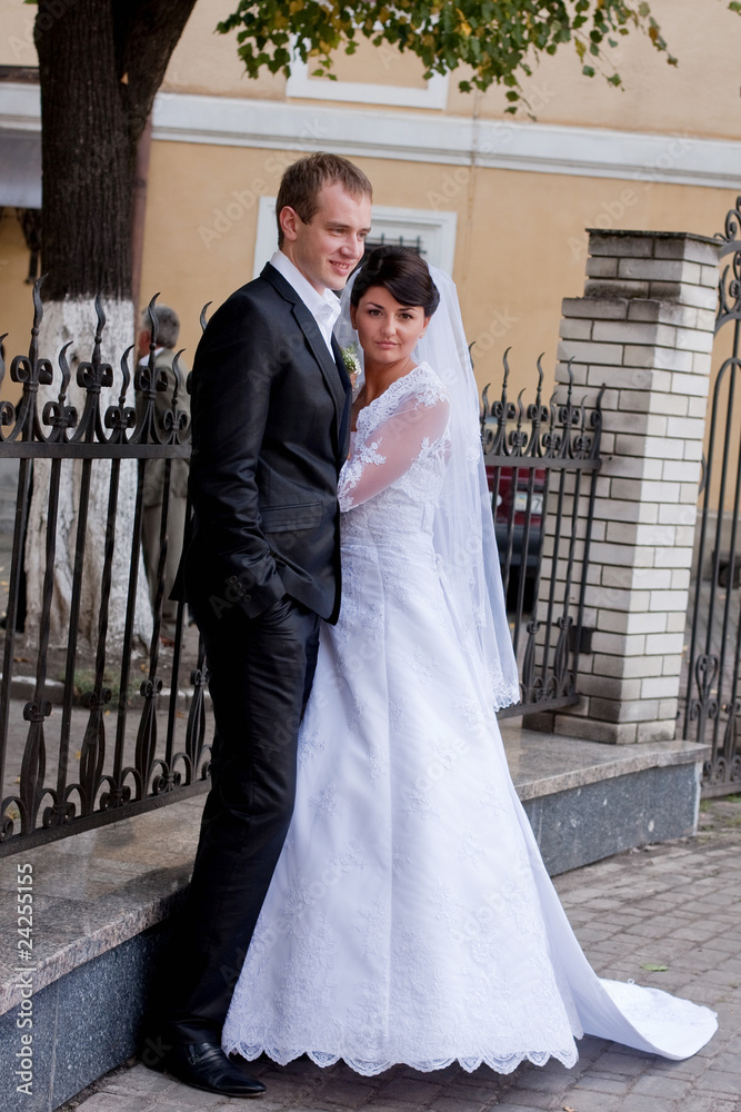 Naklejka premium bride and groom