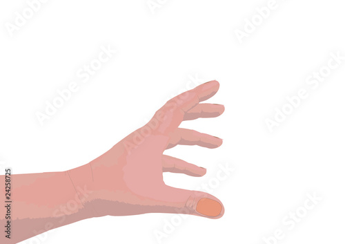 Hand of the person