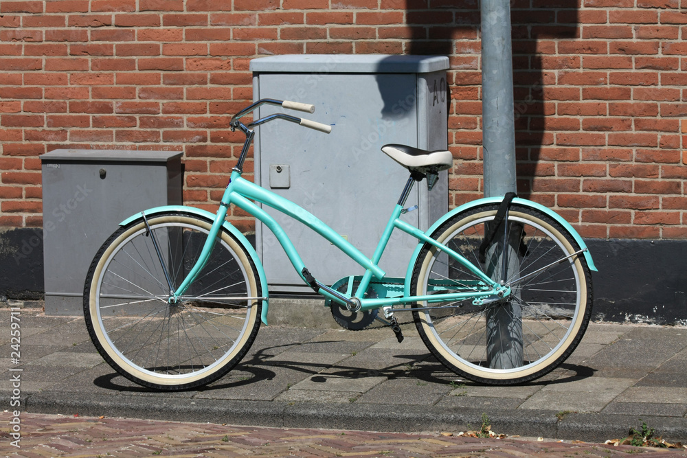 light blue bike