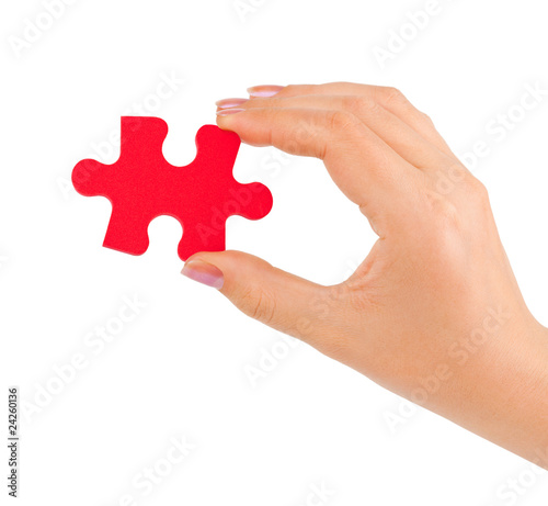 Hand with puzzle