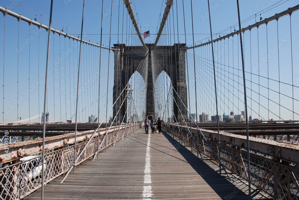 Fototapeta premium Most Brookliński na Manhattanie