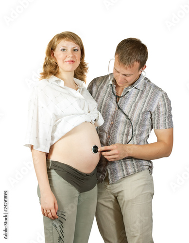 beatiful pregnant couple photo