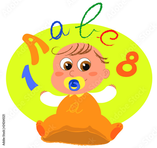 Bambino piccolo che impara a parlare
