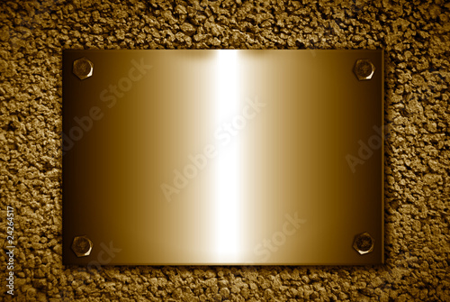 fondo placa metal bronce  sepia