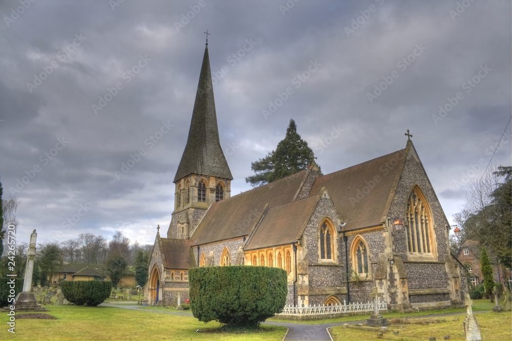 HDR photo of old church HDR photo of old church