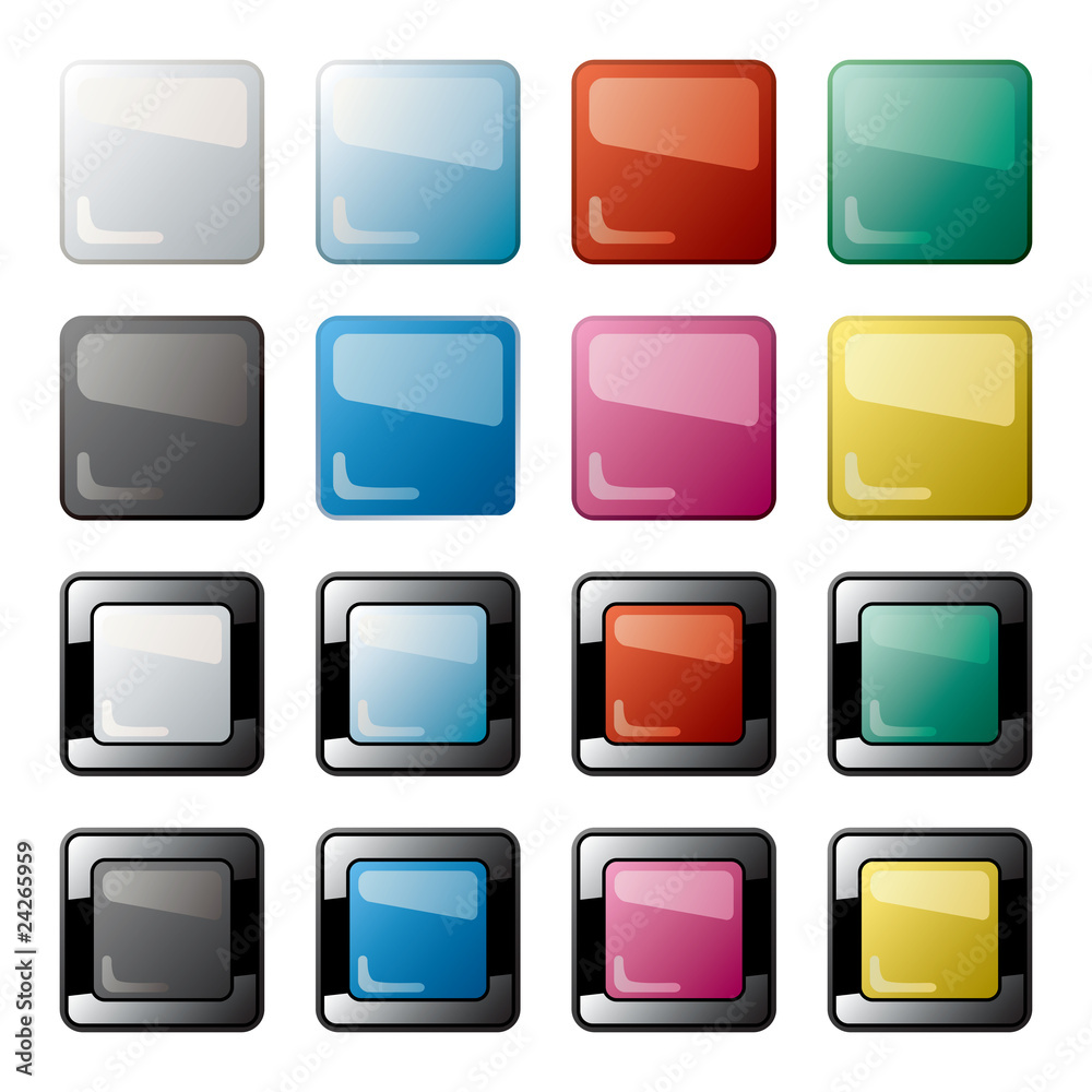 Abstract colorful buttons set Abstract colorful buttons set