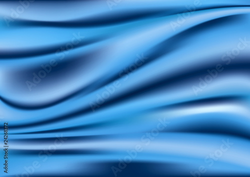 Blue silk background, vector illustration