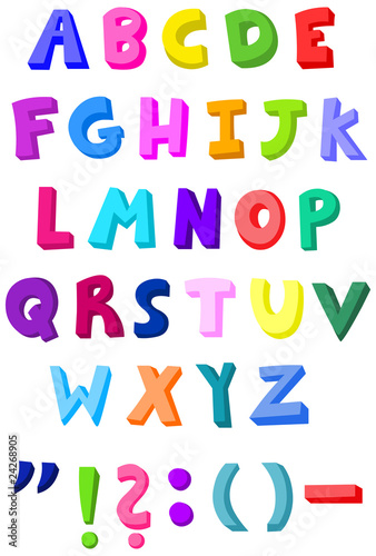 Colorful letters