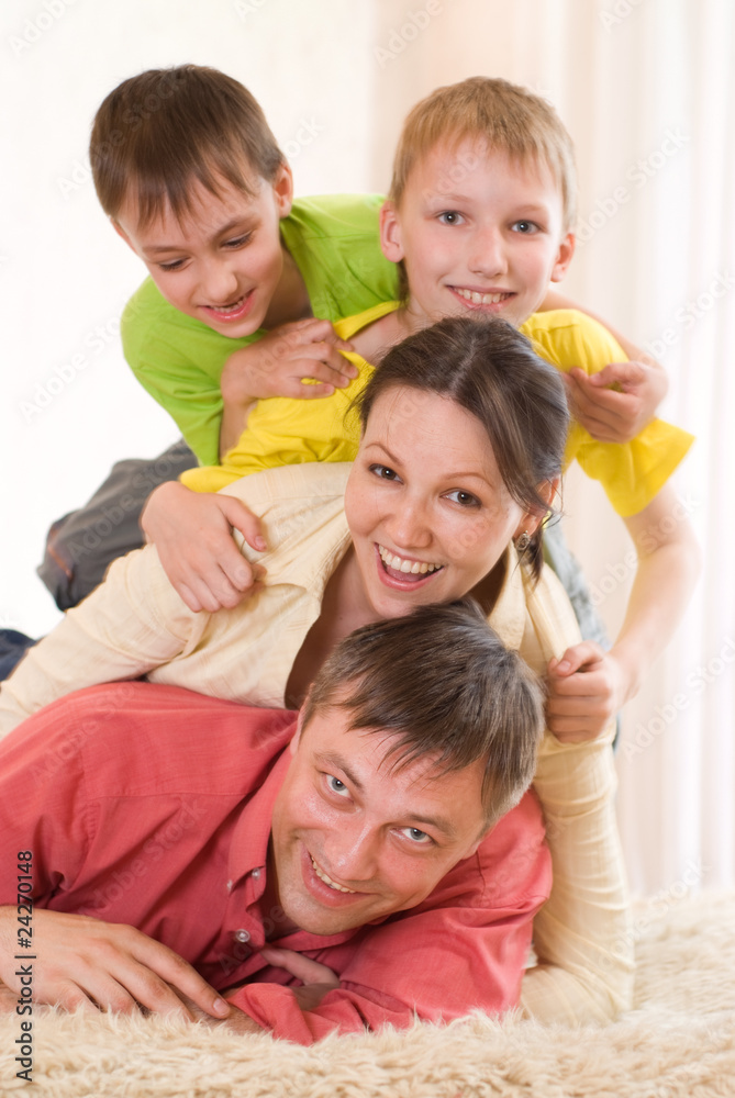 parents with their two children together parents with their two children together