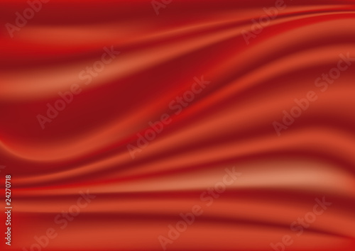 Red silk fabric