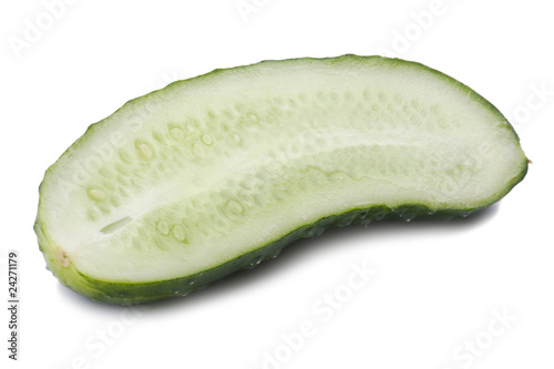 Cutting cucumber close up
