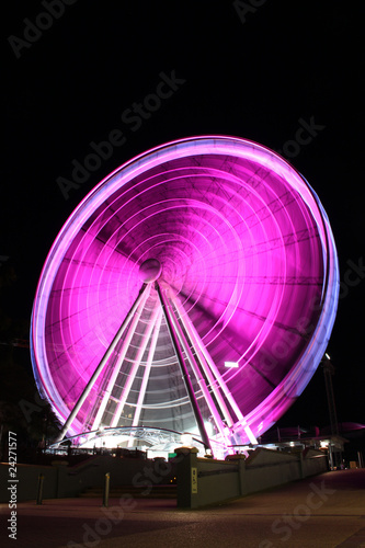 Ferris Wheel in Breast Cancer Awareness Pink