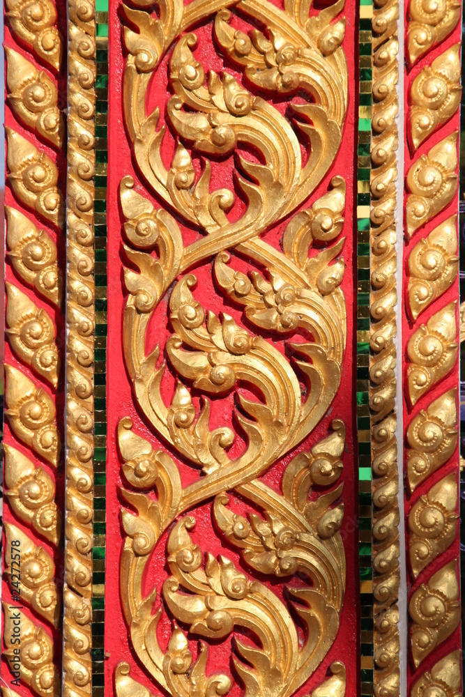 art on pillar, Wat Don Ngoa, Borabue, Mahasarakam art on pillar, Wat Don Ngoa, Borabue, Mahasarakam