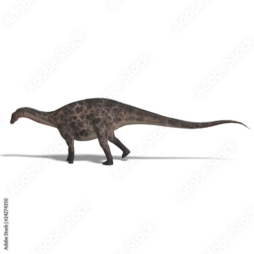 Dinosaur Dicraeosaurus. 3D rendering with clipping path and shad © Ralf Kraft