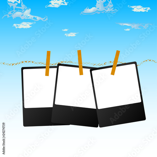 frame for photo on the sky illustration