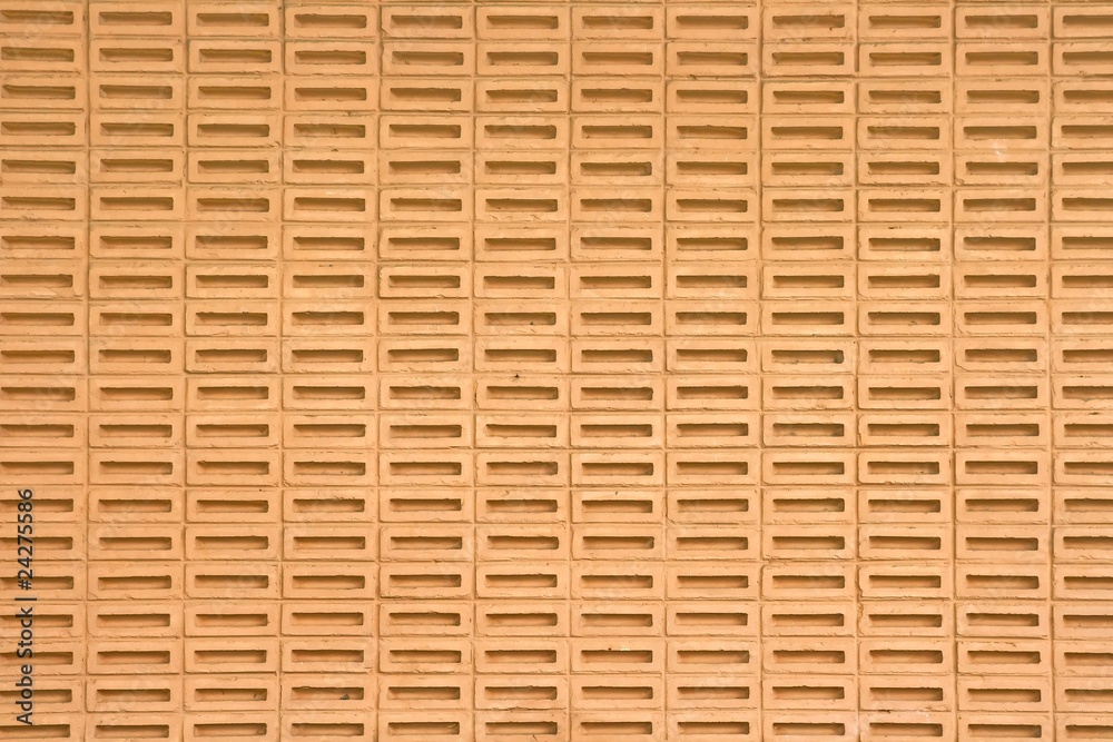 Orange Brick Wall Pattern