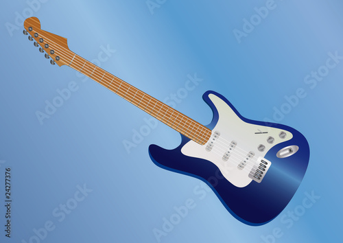 blue guitar lying