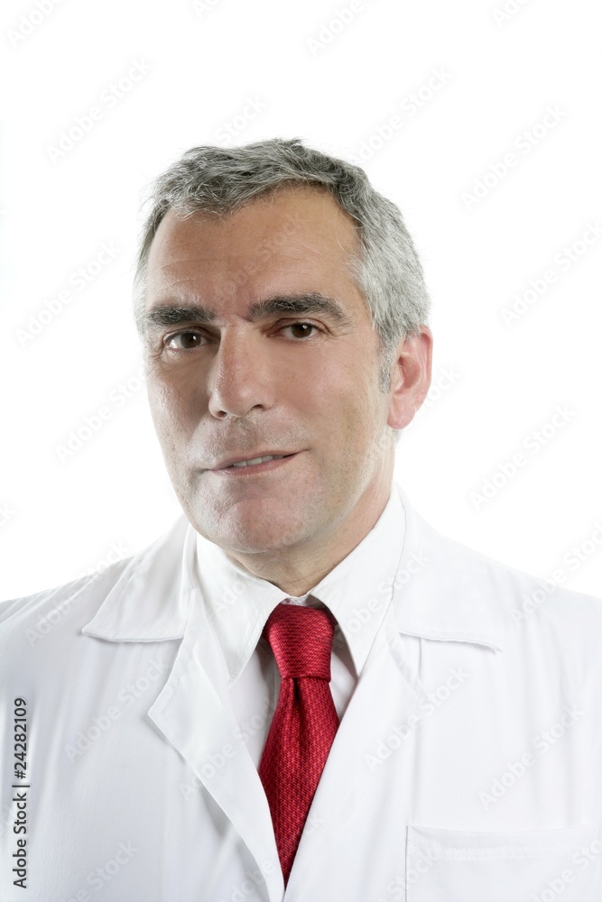 doctor senior expertise gray hair on white doctor senior expertise gray hair on white