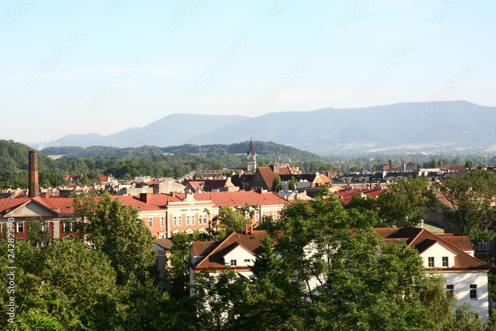 Panorama of the Český Těšín city
