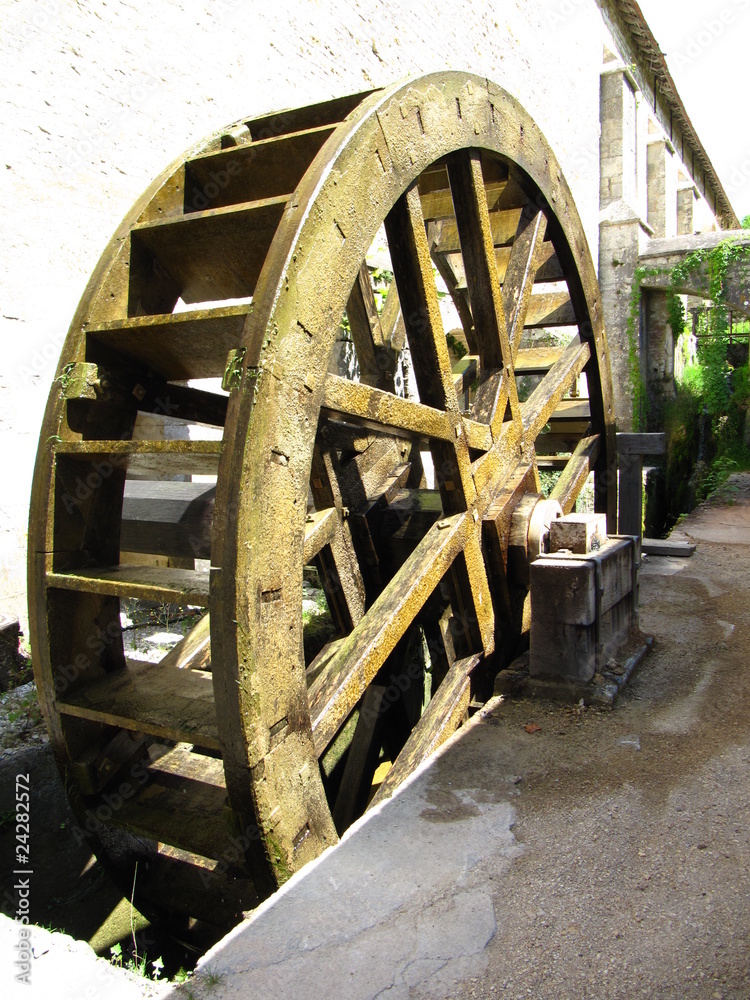 wooden water wheel