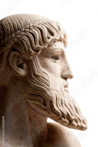 Greek god in profile vertical