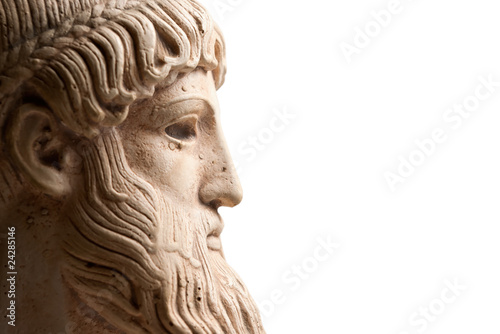 Greek god in profile horizontal