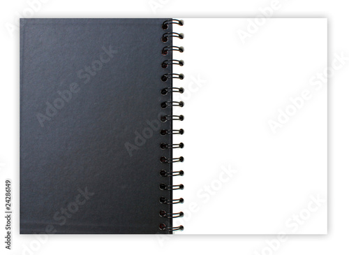 black  and white note book
