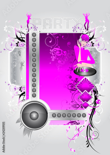 Partyflyer Vorlage Schild Djane