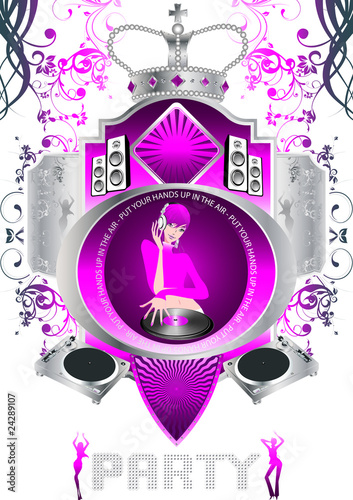 Partyflyer Vorlage Schild Djane