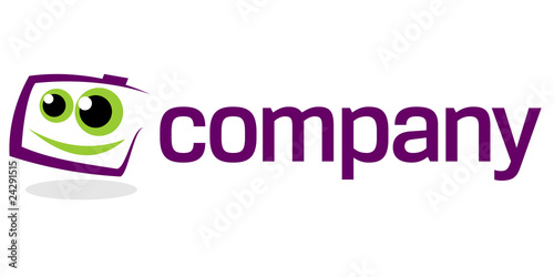 Funny photo camera logo