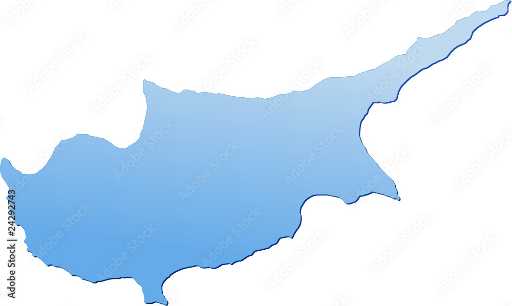 Carte de Chypre bleu (détouré) Carte de Chypre bleu (détouré)